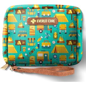EVERLIT Rescue Pack | Kids First Aid Kit | 200 Medical Supplies in a Compact Storage Bag for Home, Car, Travel, Camping & Adventure | Gift with Travel-Friendly Child Safety Essential (Camping)