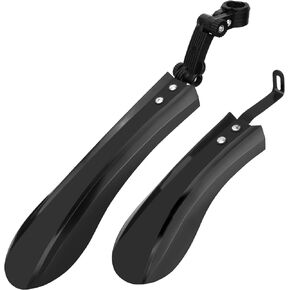 Oumers Bicycle Mudguard, Kid's Adjustable Bicycle Front and Rear Mud Guard, Portable Bicycle Fenders Cycling Mudguard Easy Install Bike Fenders Cycling Tires Mud Fenders Fit for 16/ 18In