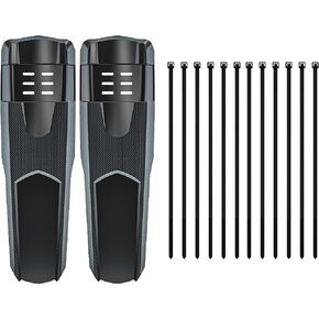 kingsea 2PCS Mountain Bike Mud Guard, Adjustable Carbon Fiber MTB Fenders -Universal Front or Rear MTB Fender Compatible with 20"/24"/26"/27.5"/29" Mountain Bike Mudguards - Hard Shell