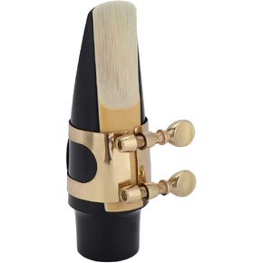 Dilwe Sax Mouthpiece kit, Tenor Sax Saxophone ABS Mouthpiece with Cap Metal Buckle Reed Pads Musical Instruments