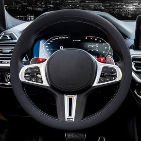 Steering Wheel Silicone Sleeve Anti-Skid and wear-Resistant Sleeve for Automobile Steering Wheel (orange)