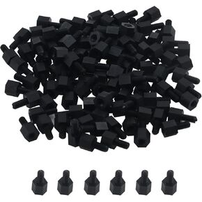Antrader M3 x 5+6mm Nylon Male Female Thread Hex Nuts Spacer Standoff Screw PCB Pillar Black 100pcs in Kuwait