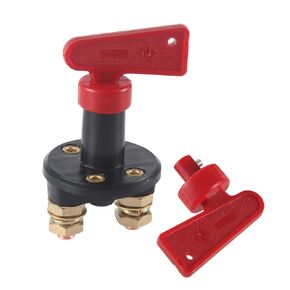MIDYA بطارية فصل المفتاح الرئيسي المعزل 12V / 24V 200A-500A 4 محطات مع 10 مم لمدة 5 ثوان مع 2 مفتاح قابل للإزالة لليخت الروتاري التبديل المعزل الرئيسي قطع الطاقة / إيقاف التبديل قتل