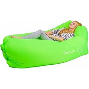 HaiChao Inflatable Lounger Sofa Air Chair Sofa Sleeping Bag Couch Air Sofa Bed for Lakes, Beaches, Garden, Camping (Green)