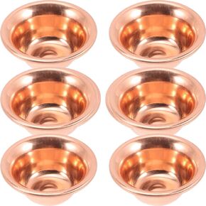 ARTIBETTER Copper Bowl Copper Bowl 7pcs Mini Brass Bowls Buddha Offering Bowl Holy Water Bowl Ritual Smudge Bowl for Yoga Meditation Tibetan Buddhist Altar Supplies 6cm Brass Bowl Desktop Decor