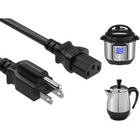 [UL Listed] Replacement Power Cord - 3FT Power Cable for Farberware Percolator Coffer Maker FCP240 FCP280, Cuisinart Percolator PRC-12, Instant Pot, Electric Pressure Cooker and More Home Appliances