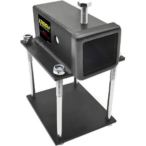KAIRAY Bolt-on RV Bumper Hitch Receiver Adapter for 4-4.5'' Beams，2'' Receiver Opening, Trailer Rear Bumper for Camper Bike Racks Cargo Carriers
