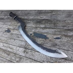 Egyptian Khopesh - Custom Handmade High Carbon Steel 26 Inch Egyptian Khopesh Sword, Fixed Blade Black with Leather Sheath, Birthday, Anniversary