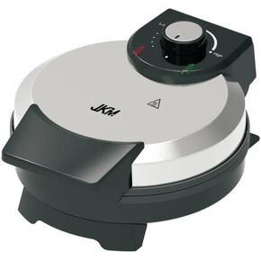 JKM Waffle Maker Stainless Steel with Adjustable Temperature Control, Non-Stick Plates and Cool Touch Handle, Makes 8" Waffles