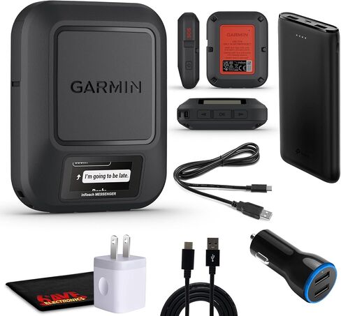 Garmin inReach Messenger Satellite Communicator Handheld, Two-Way Global Text Messaging/Texting Device Bundle Kit with Accessories in Saudi Arabia