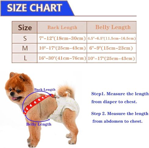 TESSVEYA 4 Pcs Dog Diaper Suspenders | Cat Suspenders | Female Male Dog Skirt Dress & Diaper Keeper | for Small Medium and Large Dogs (Square,Heart, M) in Saudi Arabia