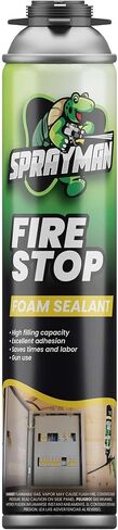 Sprayman Orange Fire Stop Expanding Spray Foam - (1x20oz) Professional Gun Use Polyurethane Foam Spray for Electrical Outlets & Water Pipes, B2 Fire Rated Foam Spray - Gun Not Included - 1 Pack in Saudi Arabia