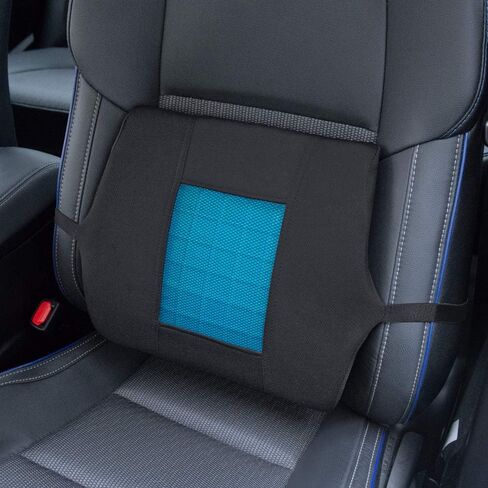 Motor Trend Car Lumbar Support & Cooling Seat Cushion, Combo Set - Made with Memory Foam for Maximum Coccyx Comfort & Back Tailbone Pain Relief, Ideal for Car and Office Chairs in Saudi Arabia
