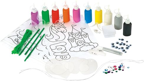 مجموعة أنشطة الطلاء العجيب اللامعة ثلاثية الأبعاد من إبداع الأطفال - مجموعة طلاء فنية فاخرة للنافذة، باللون الأصفر in Kuwait