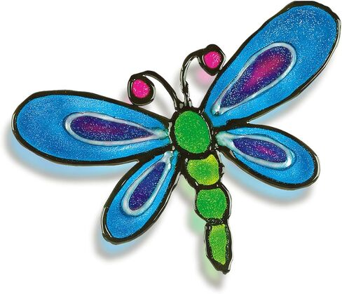 مجموعة أنشطة الطلاء العجيب اللامعة ثلاثية الأبعاد من إبداع الأطفال - مجموعة طلاء فنية فاخرة للنافذة، باللون الأصفر in Kuwait