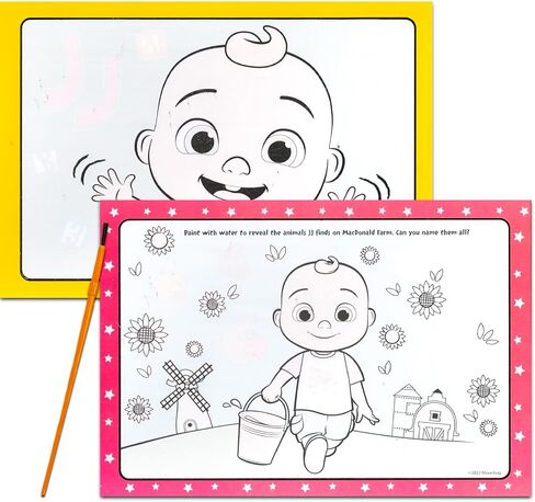 Cocomelon Paint With Water Set for Kids Toddlers Bundle ~ Reusable Mess Free Imagine Ink Book with Water Surprise Brush with Mini Coloring Book and Stickers (Cocomelon Water Painting Kit) in Saudi Arabia