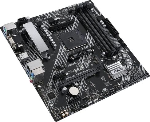 ASUS Prime A520M-A II/CSM AMD AM4 (الجيل الثالث Ryzen) اللوحة الأم التجارية microATX (ذاكرة ECC، دعم M.2، إيثرنت 1 جيجا بايت، DP/HDMI 2.1/D-Sub، 4K@60HZ، USB3.2 Gen1Type-A، ARGBheader مع AURAsync) in Saudi Arabia