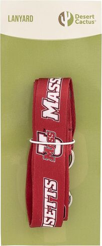 سلسلة مفاتيح Desert Cactus University of Massachusetts UMass Lanyard Keychain، مفاتيح السيارة، حامل شارة معرف الكلية، مشبك تثبيت قابل للفصل (الحبل 1) in Saudi Arabia
