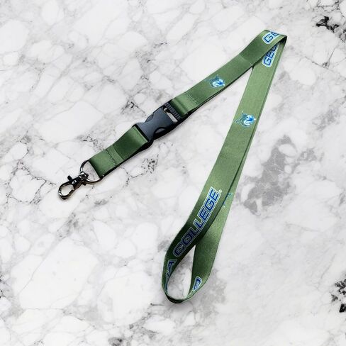 Desert Cactus Georgia College Lanyard GC Bobcats Car Keys ID Badge Holder Keychain Detachable Breakaway Snap Buckle (Green) in Saudi Arabia