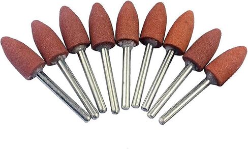 𝐉𝐔𝐍𝐋𝐈𝐗𝐍 50 Pcs Bullet Shape Rotary Grinding Stone Set - 1/8'' Shank Abrasive Mounted Stone Grinding Point Polishing Bits for Dremel in Saudi Arabia