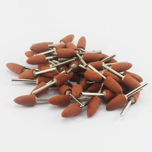 𝐉𝐔𝐍𝐋𝐈𝐗𝐍 50 Pcs Bullet Shape Rotary Grinding Stone Set - 1/8'' Shank Abrasive Mounted Stone Grinding Point Polishing Bits for Dremel in Saudi Arabia