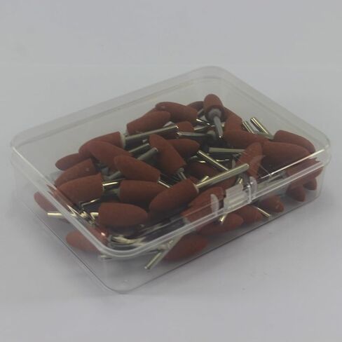𝐉𝐔𝐍𝐋𝐈𝐗𝐍 50 Pcs Bullet Shape Rotary Grinding Stone Set - 1/8'' Shank Abrasive Mounted Stone Grinding Point Polishing Bits for Dremel in Saudi Arabia