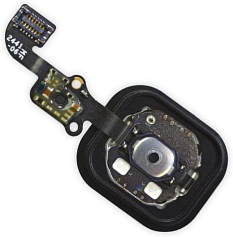 Johncase OEM Home Button Flex Ribbon Cable Assembly w/Rubber Gasket Replacement Part Compatible for iPhone 6/6 Plus (Black) in Saudi Arabia