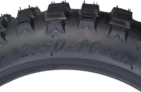 AlveyTech 2.50-10 Rear Tire - Fits the Razor MX500 & MX650 Dirt Rocket, Back Wheel Replacement, Heavy Duty Rubber Tires for Gas and Electric Dirt Pit Bike, Mini Rocket Scooter, 1-Pack in Saudi Arabia