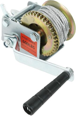 BLACKHORSE-RACING 3500 lbs Hand Winch with 33FT Cable, Hardened Steel 2 Gear Manual Crank Winch for ATV RV Boat Trailer Truck Marine Winch Heavy Duty Hand Crank Winch with Hook in Saudi Arabia