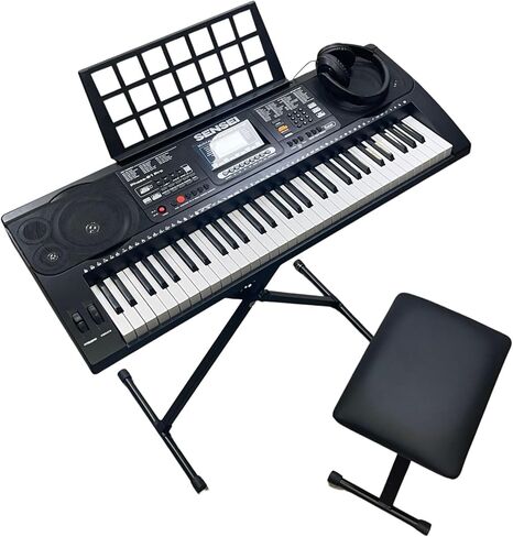 Sensei Phase 61 Pro - 61 مفتاحًا حساسًا باللمس، لوحة مفاتيح إلكترونية، 600 Timbers، خط شاحن USB، حامل، مقعد، سماعة رأس in Kuwait