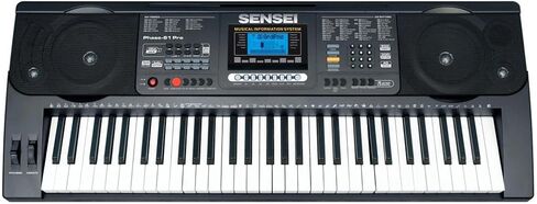 Sensei Phase 61 Pro - 61 مفتاحًا حساسًا باللمس، لوحة مفاتيح إلكترونية، 600 Timbers، خط شاحن USB، حامل، مقعد، سماعة رأس in Kuwait