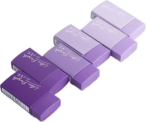 12Pcs24Pcs36Pcs Cute Rubber Erasers Gradient Color Kawaii Erasers Pencil Eraser for Kids Drawing Writing Aesthetic Jelly Erasers Office School Supplies Students Artist Erasers (Purple, 12Pcs) in Saudi Arabia
