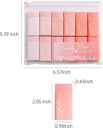 12Pcs24Pcs36Pcs Cute Rubber Erasers Gradient Color Kawaii Erasers Pencil Eraser for Kids Drawing Writing Aesthetic Jelly Erasers Office School Supplies Students Artist Erasers (Purple, 12Pcs) in Saudi Arabia