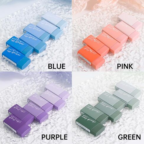 12Pcs24Pcs36Pcs Cute Rubber Erasers Gradient Color Kawaii Erasers Pencil Eraser for Kids Drawing Writing Aesthetic Jelly Erasers Office School Supplies Students Artist Erasers (Purple, 12Pcs) in Saudi Arabia