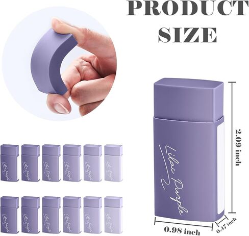 BAYTORY 12Pcs Cute Pencil Erasers, Bulk Eraser for Pencils, Block Eraser Easily Erase Mistakes, Mini Gradient Color Eraser for School (Purple) in Saudi Arabia