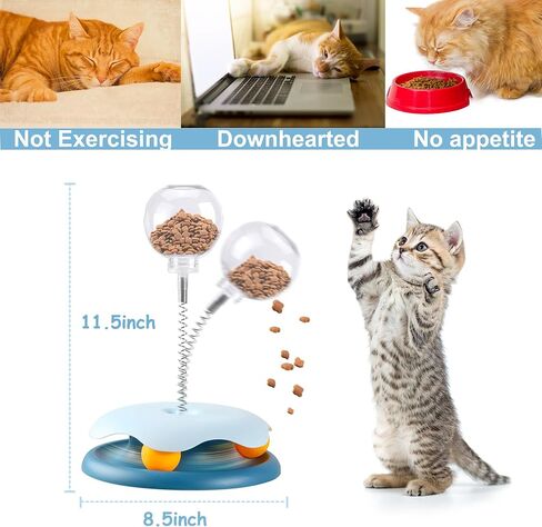 Glamflapin Cat Toys Bulk for Indoor Cats - Cat Toy Ball Launcher Gun, Cat Wand, Catnip Toys Balls, Catnip Fish, Mice, Cat Spring Toys, Colorful Balls and Bells for Cat in Saudi Arabia