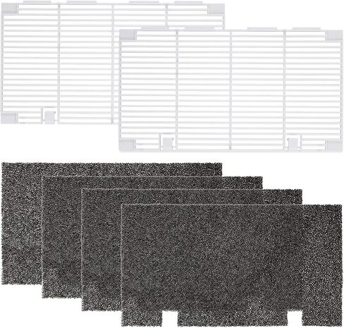 شبكة مكيف الهواء Kohree RV A/C، غطاء مكيف الهواء بفلتر RV AC، غطاء فتحة تهوية مكيف الهواء ثنائي الحزمة لـ Dometic 3104928.019، قطع غيار RV Camper - عبوتان مع 4 وسادة فلتر in Kuwait