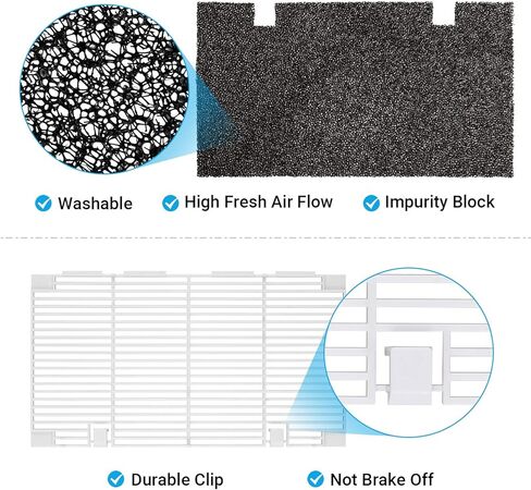 شبكة مكيف الهواء Kohree RV A/C، غطاء مكيف الهواء بفلتر RV AC، غطاء فتحة تهوية مكيف الهواء ثنائي الحزمة لـ Dometic 3104928.019، قطع غيار RV Camper - عبوتان مع 4 وسادة فلتر in Kuwait
