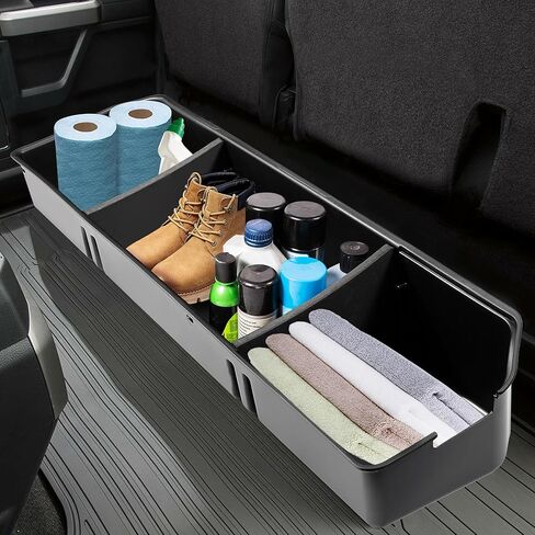 ملحقات صندوق الطاقم الفائق للتخزين تحت المقعد من DEDC تناسب 2015-2024 Ford F150 SuperCrew Cab & Crew Cab 2017-2023 F-250/F-350/F-450/F-550 Super Duty in Kuwait