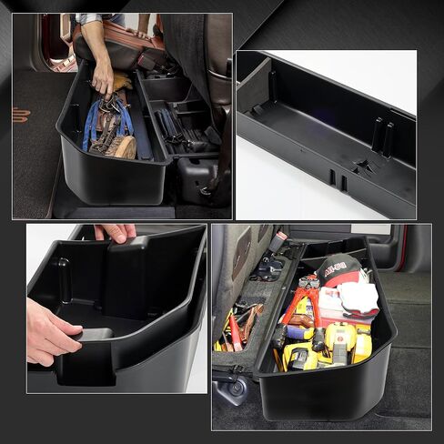 ملحقات صندوق الطاقم الفائق للتخزين تحت المقعد من DEDC تناسب 2015-2024 Ford F150 SuperCrew Cab & Crew Cab 2017-2023 F-250/F-350/F-450/F-550 Super Duty in Kuwait