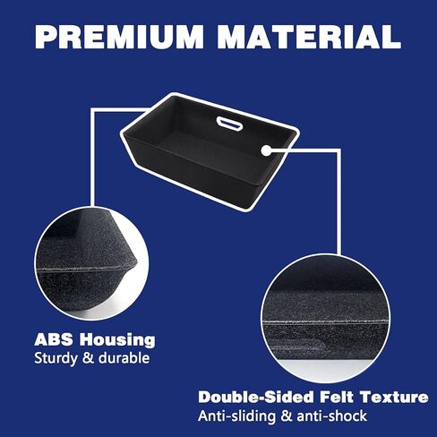 صندوق تخزين XTAUTO تحت المقعد متوافق مع 2016-2023 Tesla Model Y، صينية تنظيم مخفية تحت المقعد، حاوية درج مكعب، ملحقات Tesla Model Y، نسيج لباد مزدوج الجوانب (صينية واحدة فقط) in Kuwait