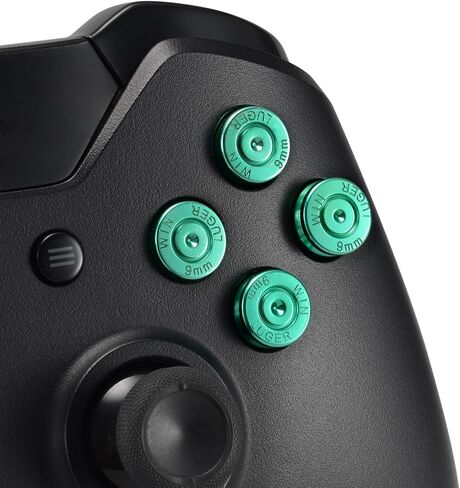 eXtremeRate Green Metal Alumium Alloy Bullet ABXY Mod Buttons Set Replacement Parts for Xbox One Standard Xbox One Elite Xbox One S Xbox One X Game Controller in Saudi Arabia