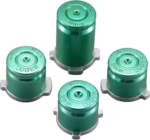 eXtremeRate Green Metal Alumium Alloy Bullet ABXY Mod Buttons Set Replacement Parts for Xbox One Standard Xbox One Elite Xbox One S Xbox One X Game Controller in Saudi Arabia