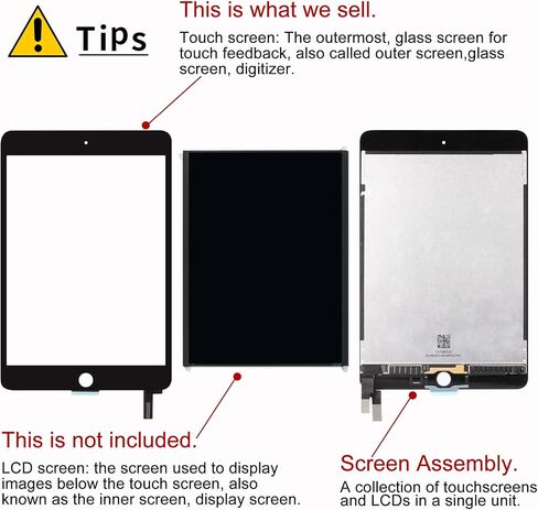 A-MIND For IPad Mini 4 A1538 A1550 Touch Screen Replacement（Not LCD,NO Home Button） With Screen Protector+Repair Tools(Black) in Saudi Arabia