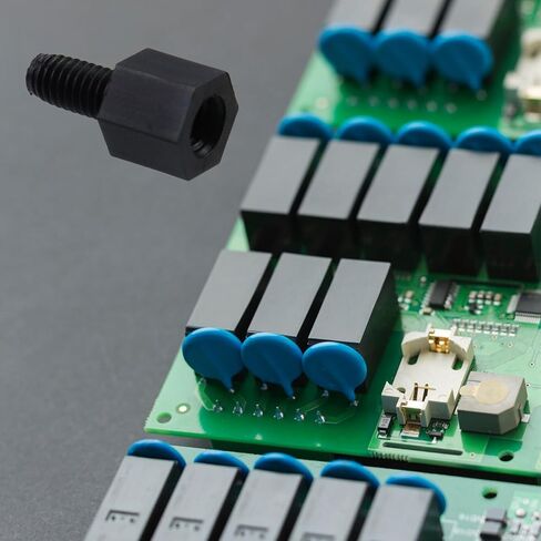 Antrader M3 x 5+6mm Nylon Male Female Thread Hex Nuts Spacer Standoff Screw PCB Pillar Black 100pcs in Kuwait