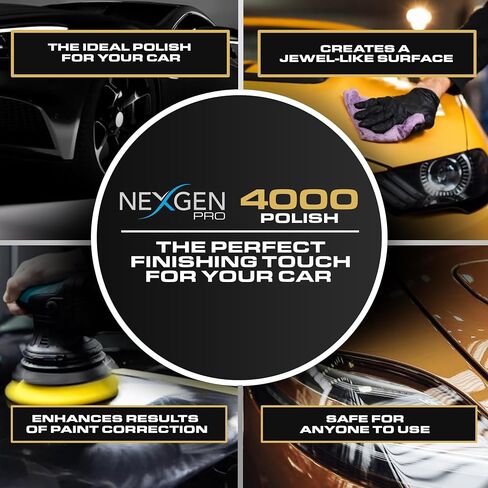 Nexgen Pro 4000 Finishing Polish 16 oz | Body Shop Safe Polishing Compound | Free of Fillers, Made in The USA, Little to No Abrasives Car Polish | Removes Micro-Imperfections in Saudi Arabia