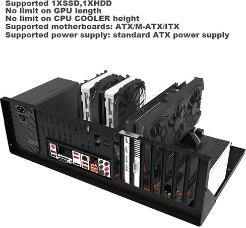 Open Computer Case,Two-Way Server ATX Motherboard Tray Test Stand, Test Bench, ATX Mid Tower,matx case,itx case,Computer Motherboards Test Bench in Kuwait