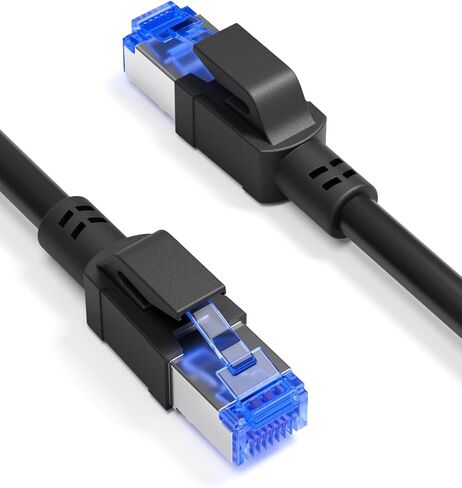 Ercielook CAT8 Ethernet Cable High Speed, 2ft Heavy Duty 40Gbps 2000Mhz Internet Cord with RJ45 Connectors for Modem Gaming PC PS5 Xbox Router in Saudi Arabia