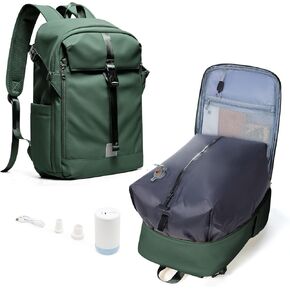 حقيبة ظهر للسفر من سيفيو مع مضخة كهربائية، حقيبة أغراض شخصية مقاومة للماء، حقيبة كمبيوتر محمول مضادة للسرقة للنساء والرجال للعمل/الرحلة/صالة الألعاب الرياضية مع حقيبة مبللة وحجرة للأحذية، بيج in Kuwait