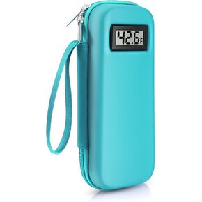 Insulin Cooler Travel Case with Temperature Display, Turquoise, Nylon and Plastic, TSA-Approved Ice Packs, LCD Screen, Hard Shell Design, in Saudi Arabia